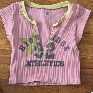 Urban Outfitters Pink Ribbed Top